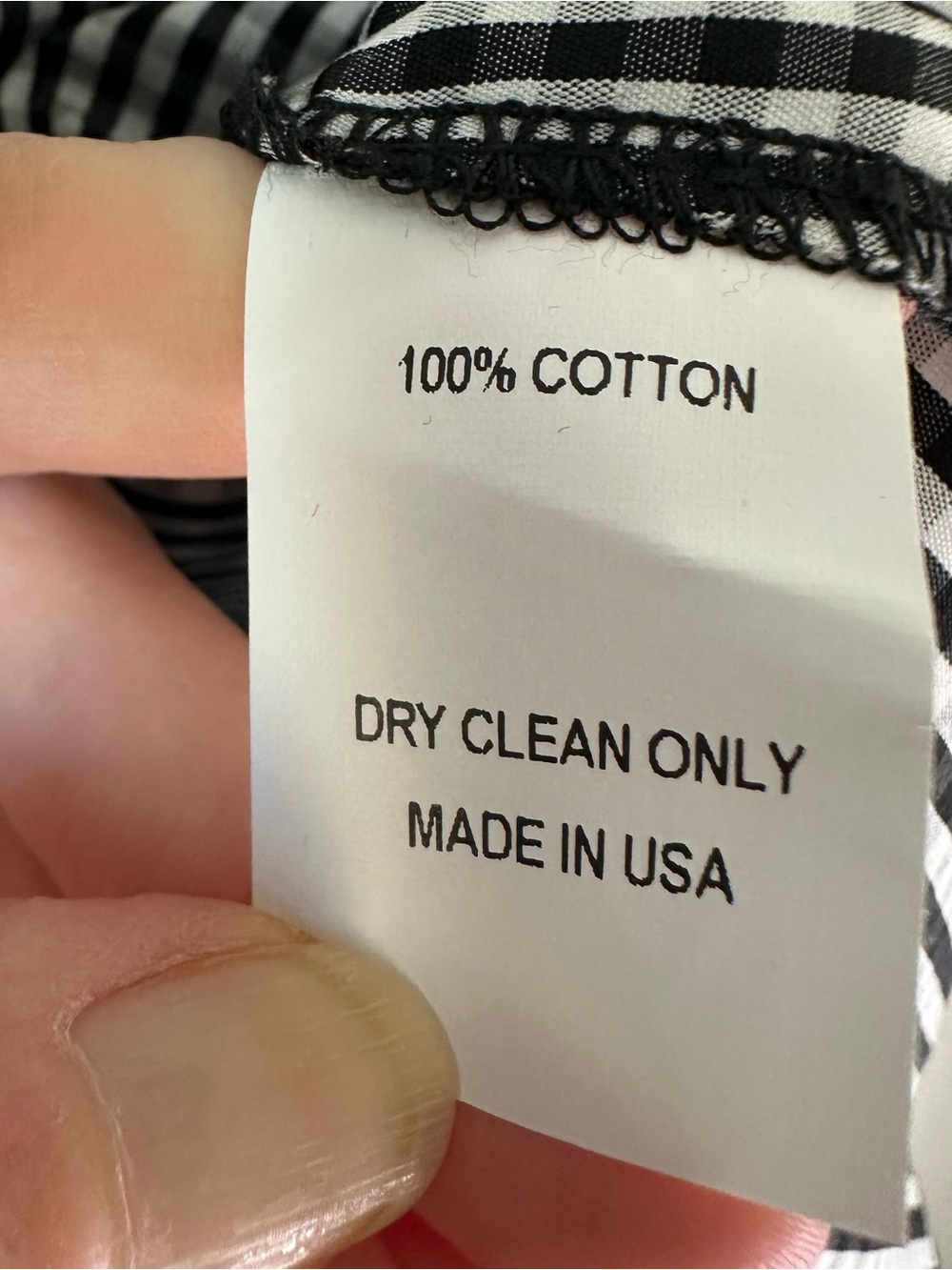 HUNTER BELL Gingham Black White Ruffle Blouse SZ XS - Picture 3 of 4